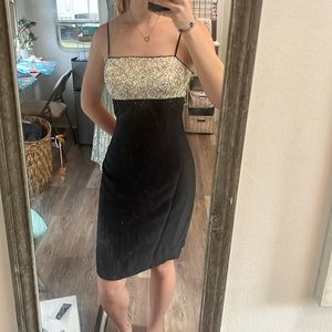 Ann Taylor satin semi-formal dress.